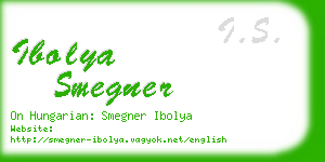 ibolya smegner business card